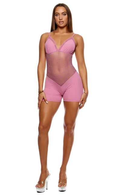 Take It Easy Romper Bleikur