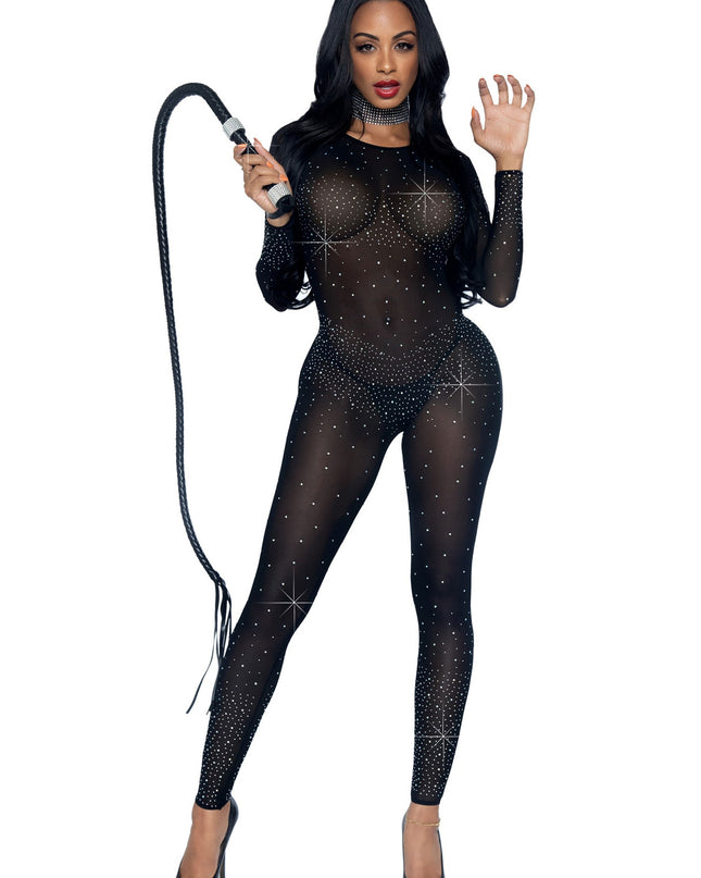 Samfestingur "Rhinstone"Sheer black