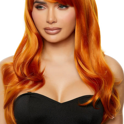 Orange Wig With Curl
