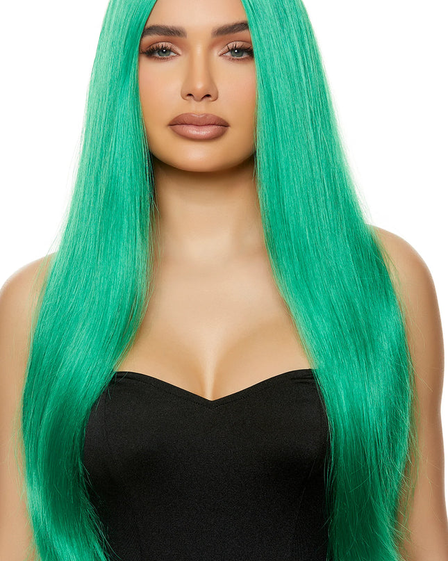 Green Straight Wig