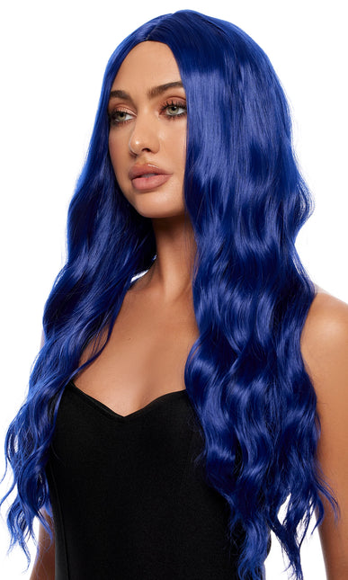 Blue Wavy Wig