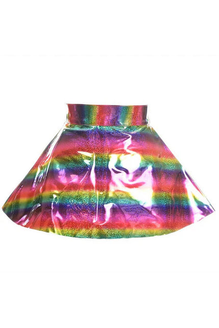Regnboga PVC Skater Skirt