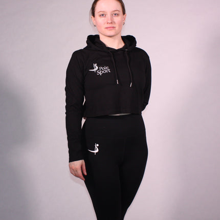 Pole Sport Crop Hettupeysa svört