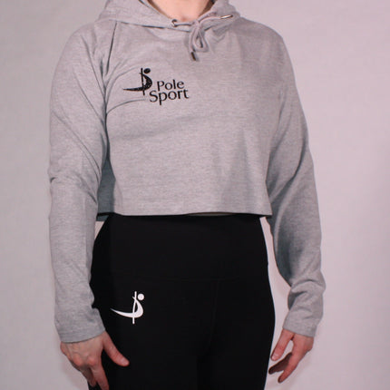 Pole Sport Crop Hettupeysa Grá