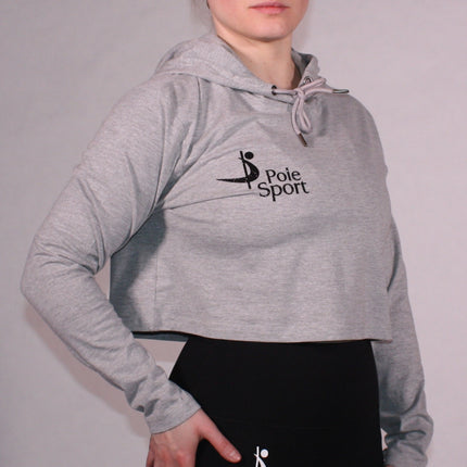 Pole Sport Crop Hettupeysa Grá