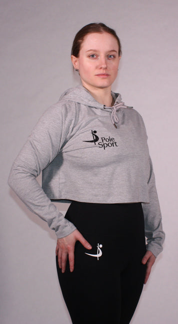 Pole Sport Crop Hettupeysa Grá