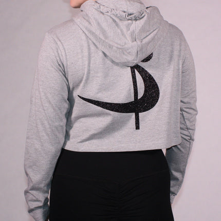 Pole Sport Crop Hettupeysa Grá