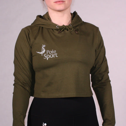 Pole Sport Crop Hettupeysa Græn