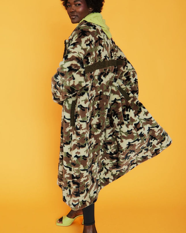 Camo Síðkápa Fux Furr