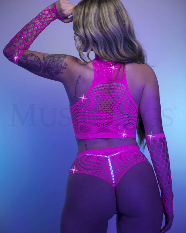 Neta Sett "Rhinstone UV" Hot pink
