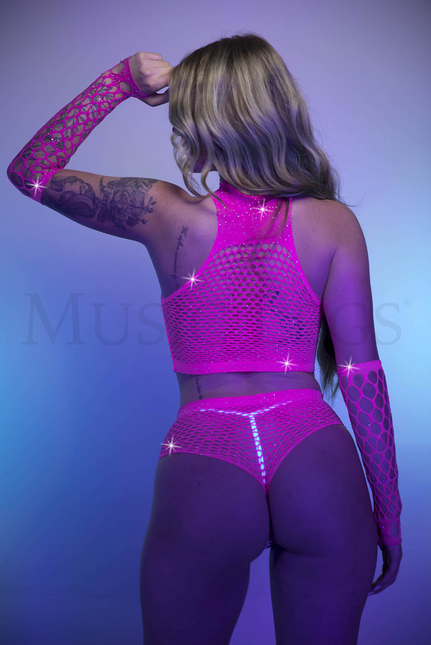 Neta Sett "Rhinstone UV" Hot pink