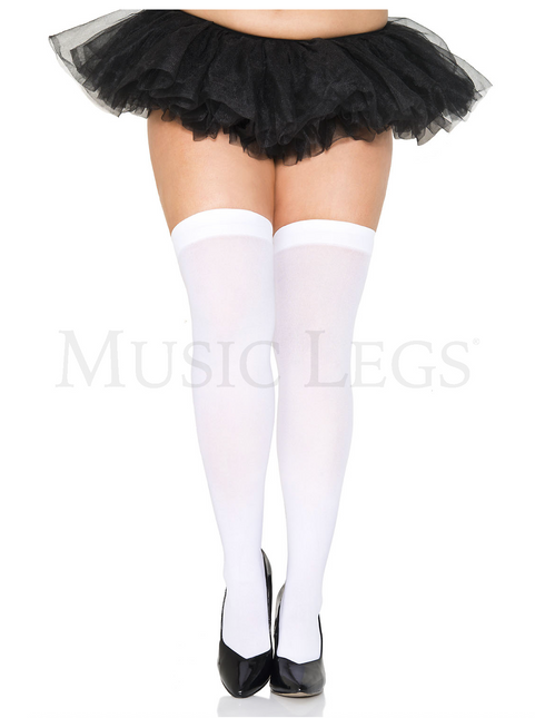 Háir sokkar"opaque" Thigh hi Queen Size