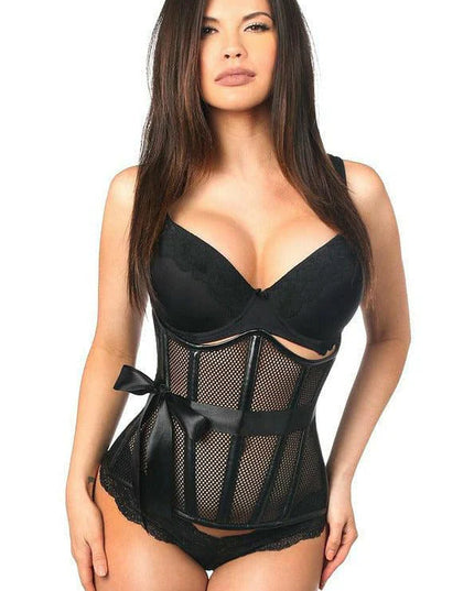 Vandað Svart Neta Korset Frá Daisy Underbust Corset