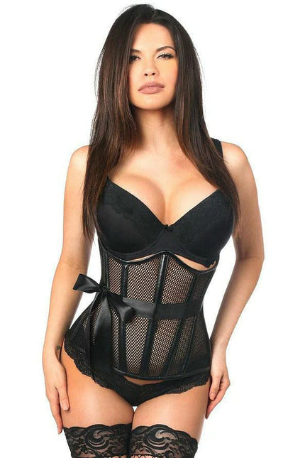 Vandað Svart Neta Korset Frá Daisy Underbust Corset
