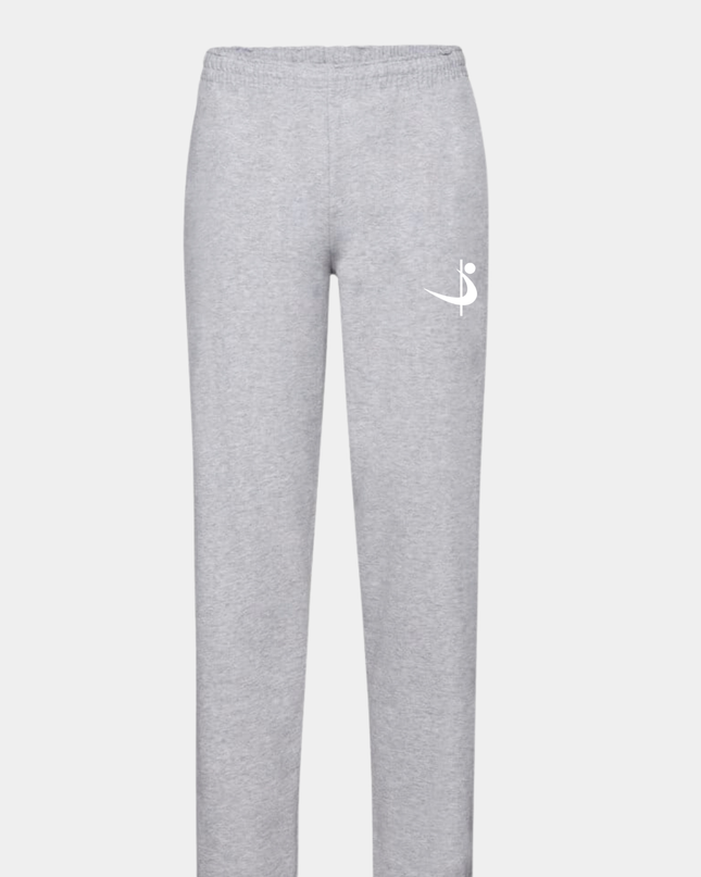 Gráar joggingbuxur "Open hem"