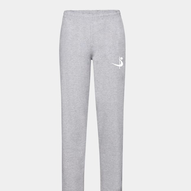Gráar joggingbuxur "Open hem"