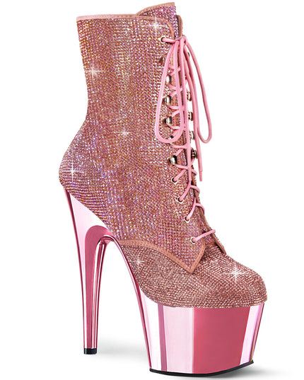 Adore Rhinestone Bleik Ökklastígvél