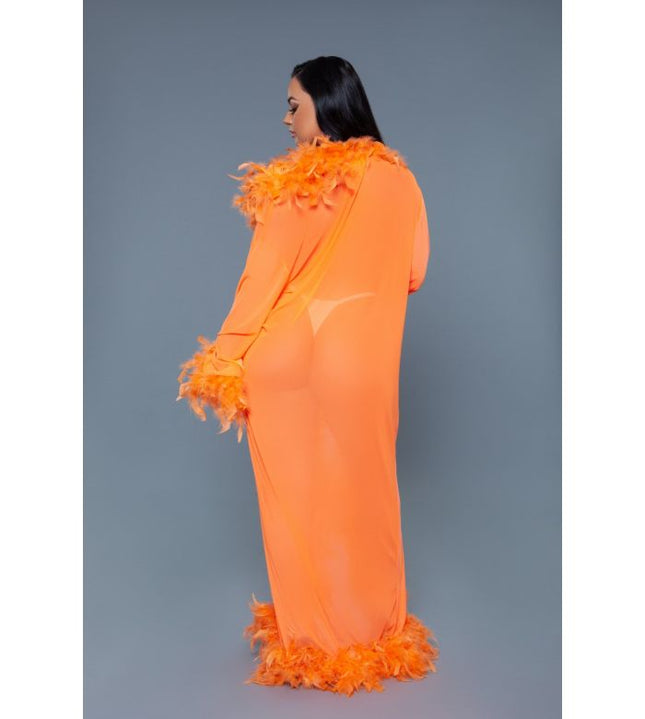 DIVA-MERGE|Orange|copy-of-be-wicked-chandelle-feather-long-sheer-glamour-robe-4