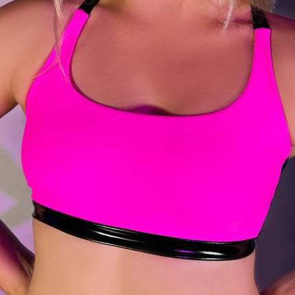 Essential Bleikur Cross Back Toppur