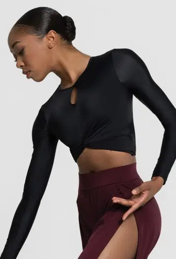 Dans toppur "Twist Front" High-Low Top