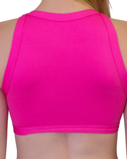 High Neck Toppur Bleikur