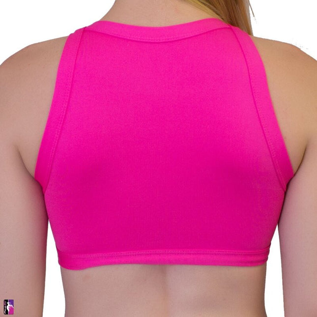 High Neck Toppur Bleikur