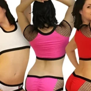 High Neck Toppur Bleikur